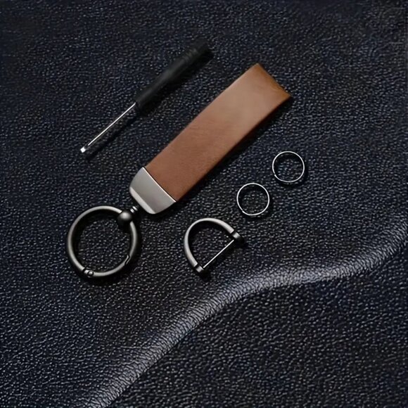 Classy Premium Vegan Leather & Alloy Multi Function Belt Loop Lanyard Key Chain - Picture 4 of 5